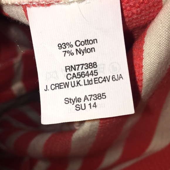 J. Crew Orange Striped Shorts 4 Like New - Picture 7 of 8